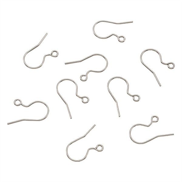 PandaHall Stainless Steel Earring Hooks, with Loop, Stainless Steel Color, 18.5x16.5x0.5mm, Hole: 1.5mm, Pin: 0.7mm Stainless Steel
PandaHall Stainless Steel Earring Hooks, with Loop, Stainless Steel Color, 18.5x16.5x0.5mm, Hole: 1.5mm, Pin: 0.7mm Stainless Steel