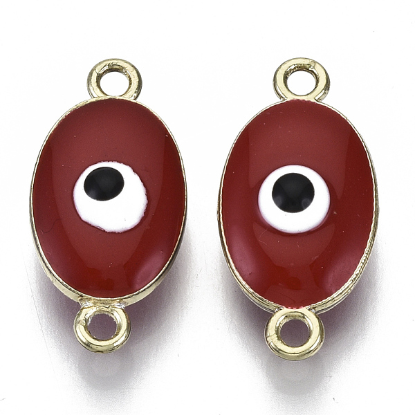 PandaHall Alloy Enamel Links Connectors, Oval with Evil Eye, Light Gold, Brown, 22.5x11x6~7mm, Hole: 1.6mm Alloy+Enamel Oval Brown
PandaHall Alloy Enamel Links Connectors, Oval with Evil Eye, Light Gold, Brown, 22.5x11x6~7mm, Hole: 1.6mm Alloy+Enamel Oval Brown