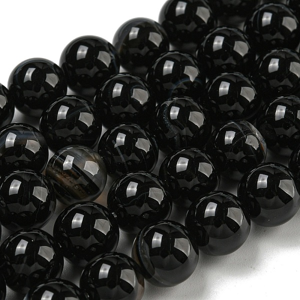 PandaHall Natural Black Agate Beads Strands, Dyed, Round, Black, 10mm, Hole: 1mm Black Agate Round Black
PandaHall Natural Black Agate Beads Strands, Dyed, Round, Black, 10mm, Hole: 1mm Black Agate Round Black