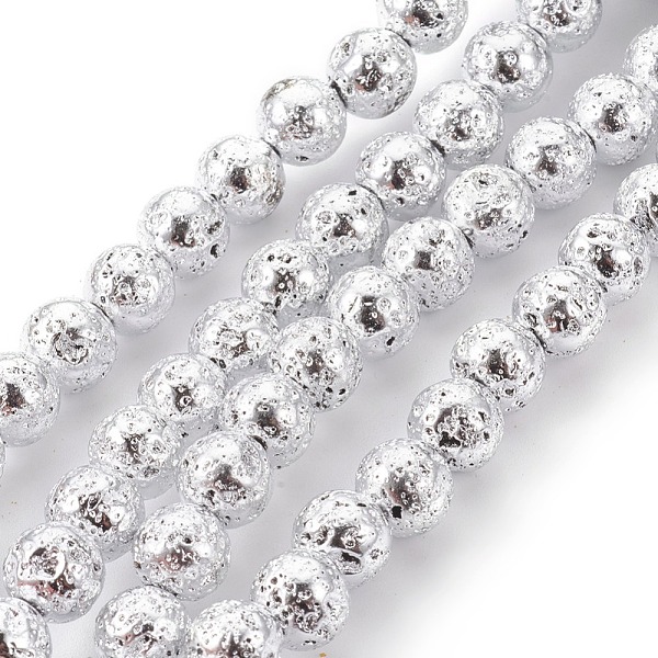 PandaHall Electroplated Natural Lava Rock Bead Strands, Round, Silver, 6~7mm, Hole: 1mm, about 61pcs/strand, 15.55 inch(39.5cm) Lava Rock...
PandaHall Electroplated Natural Lava Rock Bead Strands, Round, Silver, 6~7mm, Hole: 1mm, about 61pcs/strand, 15.55 inch(39.5cm) Lava Rock...