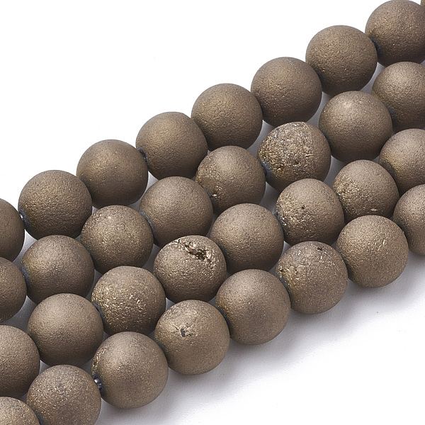 PandaHall Electroplate Natural Druzy Geode Weathered Agate Beads Strands, Frosted, Dyed, Round, Copper Plated, 6~6.5mm, Hole: 1.5mm, about..., Gold
PandaHall Electroplate Natural Druzy Geode Weathered Agate Beads Strands, Frosted, Dyed, Round, Copper Plated, 6~6.5mm, Hole: 1.5mm, about..., Gold