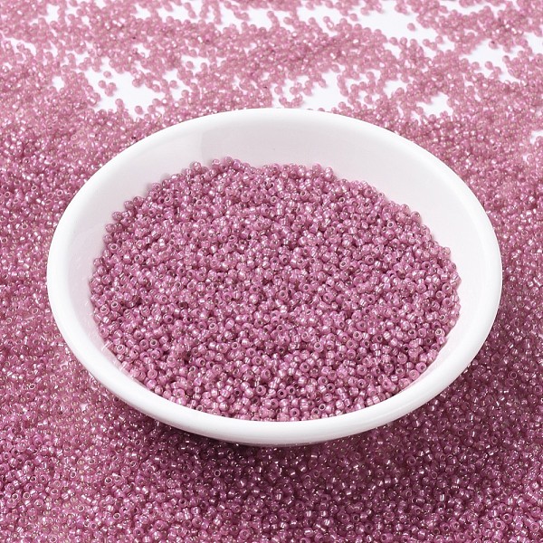 PandaHall MIYUKI Round Rocailles Beads, Japanese Seed Beads, (RR645) Dyed Dark Rose Silverlined Alabaster, 11/0, 2x1.3mm, Hole: 0.8mm, about..., Purple
PandaHall MIYUKI Round Rocailles Beads, Japanese Seed Beads, (RR645) Dyed Dark Rose Silverlined Alabaster, 11/0, 2x1.3mm, Hole: 0.8mm, about..., Purple