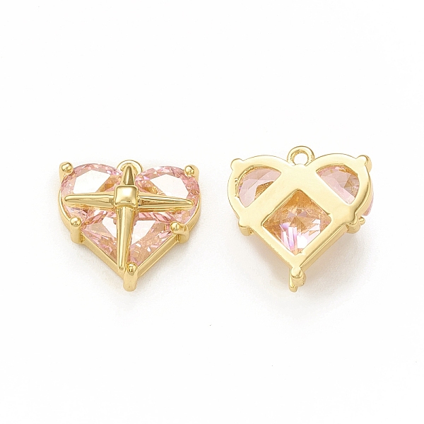 PandaHall Misty Rose Glass Pendnants, with Brass Findings, Heart Charms, Real 18K Gold Plated, 12x12x5.5mm, Hole: 1mm Brass+Glass Heart
PandaHall Misty Rose Glass Pendnants, with Brass Findings, Heart Charms, Real 18K Gold Plated, 12x12x5.5mm, Hole: 1mm Brass+Glass Heart