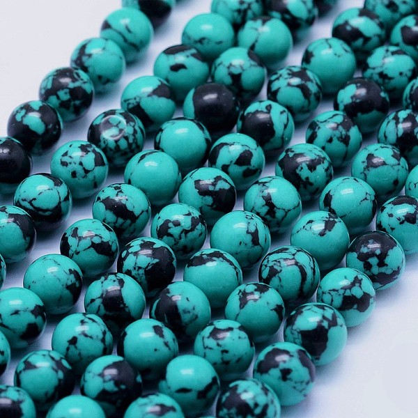 PandaHall Synthetic Turquoise Beads Strands, Round, Turquoise, 6~6.5mm, Hole: 1mm, about 64pcs/strand, 15.3 inch(39cm) Synthetic Turquoise..., Green
PandaHall Synthetic Turquoise Beads Strands, Round, Turquoise, 6~6.5mm, Hole: 1mm, about 64pcs/strand, 15.3 inch(39cm) Synthetic Turquoise..., Green
