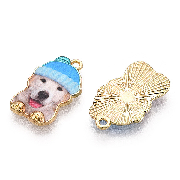PandaHall Printed Light Gold Tone Alloy Pendants,Carton Dog with Cap Charms, Deep Sky Blue, 22.5x14x2.5mm, Hole: 1.6mm Alloy Dog
PandaHall Printed Light Gold Tone Alloy Pendants,Carton Dog with Cap Charms, Deep Sky Blue, 22.5x14x2.5mm, Hole: 1.6mm Alloy Dog