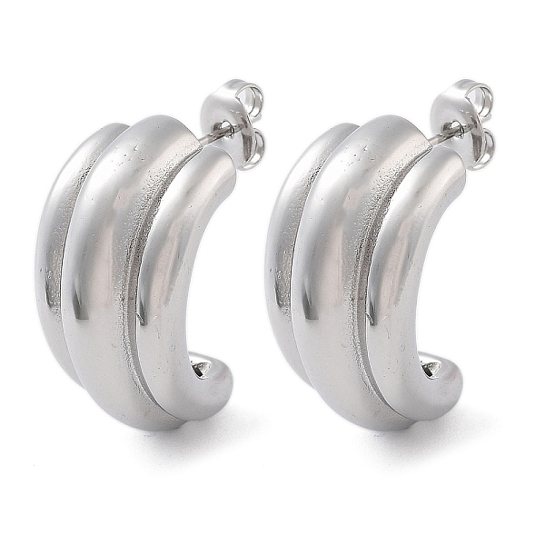 PandaHall 304 Stainless Steel Arch Stud Earrings, Half Hoop Earrings, Stainless Steel Color, 25x14mm 304 Stainless Steel Arch
PandaHall 304 Stainless Steel Arch Stud Earrings, Half Hoop Earrings, Stainless Steel Color, 25x14mm 304 Stainless Steel Arch