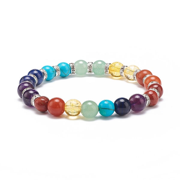 PandaHall Natural & Synthetic Mixed Stone Round Beads Beaded Stretch Bracelet, 7 Chakra Jewelry for Women, Inner Diameter: 2-1/8 inch..., Clear
PandaHall Natural & Synthetic Mixed Stone Round Beads Beaded Stretch Bracelet, 7 Chakra Jewelry for Women, Inner Diameter: 2-1/8 inch..., Clear