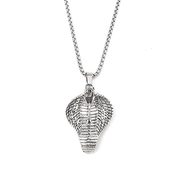 PandaHall Zinc Alloy Pendant Necklaces, 201 Stainless Steel Chains Necklaces, Snake, 23.62 inch(60cm), Snake: 38.5x27mm Alloy Snake
PandaHall Zinc Alloy Pendant Necklaces, 201 Stainless Steel Chains Necklaces, Snake, 23.62 inch(60cm), Snake: 38.5x27mm Alloy Snake