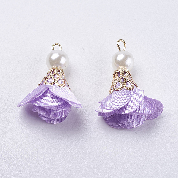 PandaHall Nylon Pendant Decorations, with Iron Findings, and Acrylic Pearl Beads, Flower, Light Gold, Violet, 30x27mm, Hole: 2mm Nylon..., Purple
PandaHall Nylon Pendant Decorations, with Iron Findings, and Acrylic Pearl Beads, Flower, Light Gold, Violet, 30x27mm, Hole: 2mm Nylon..., Purple
