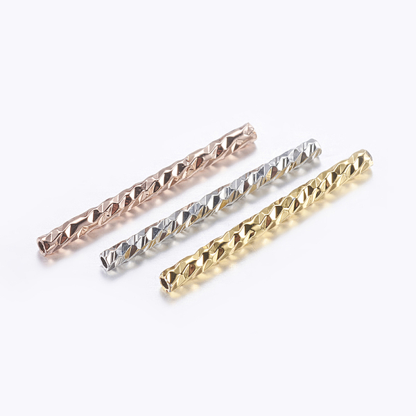 PandaHall Brass Tube Beads, Tube, Faceted, Mixed Color, 19.5x1.5mm, Hole: 0.5mm Brass Tube
PandaHall Brass Tube Beads, Tube, Faceted, Mixed Color, 19.5x1.5mm, Hole: 0.5mm Brass Tube