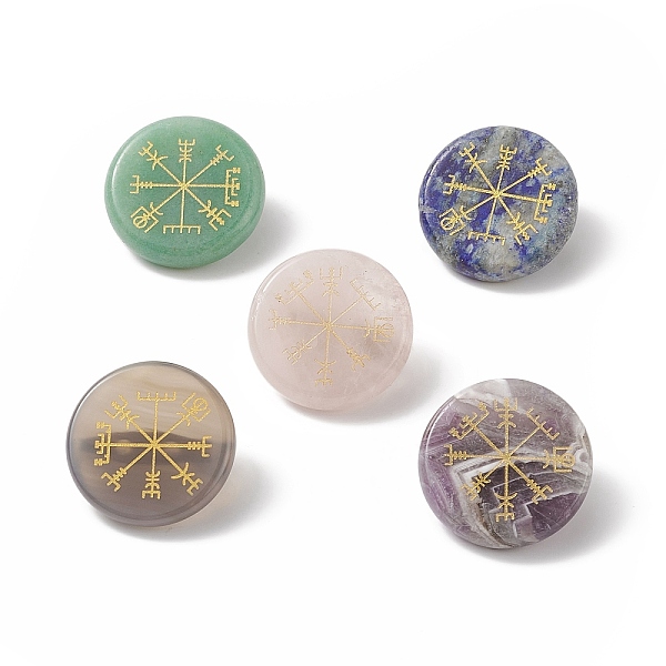 PandaHall Natural Gemstone Flat Round with Norse Paganism Pattern Brooch Pin, Iron Badge for Backpack Clothes, 25x5mm, pin: 0.6mm Mixed...
PandaHall Natural Gemstone Flat Round with Norse Paganism Pattern Brooch Pin, Iron Badge for Backpack Clothes, 25x5mm, pin: 0.6mm Mixed...