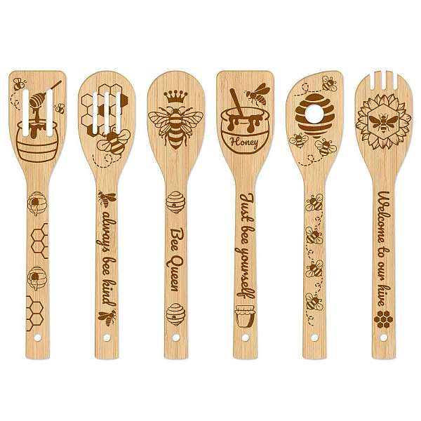 PandaHall GLOBLELAND 6Pcs Bee Bamboo Cooking Utensils Wooden Engraved Cooking Spoons Set Carving Kitchen Bamboo Spatula Set Wood Cooking..., Orange
PandaHall GLOBLELAND 6Pcs Bee Bamboo Cooking Utensils Wooden Engraved Cooking Spoons Set Carving Kitchen Bamboo Spatula Set Wood Cooking..., Orange