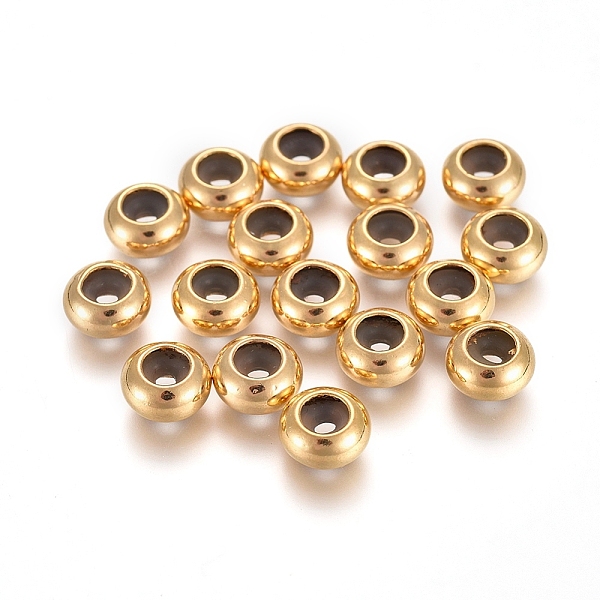 PandaHall Brass Beads, with Rubber Inside, Slider Beads, Stopper Beads, Rondelle, Real 18K Gold Plated, 7.5x4mm, Hole: 4mm, Rubber Hole...
PandaHall Brass Beads, with Rubber Inside, Slider Beads, Stopper Beads, Rondelle, Real 18K Gold Plated, 7.5x4mm, Hole: 4mm, Rubber Hole...