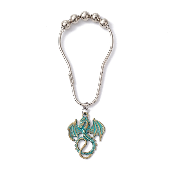 PandaHall Iron Shower Curtain Rings for Bathroom, with Alloy Pendents, Dragon, Antique Bronze & Green Patina, 113mm Alloy Dragon
PandaHall Iron Shower Curtain Rings for Bathroom, with Alloy Pendents, Dragon, Antique Bronze & Green Patina, 113mm Alloy Dragon