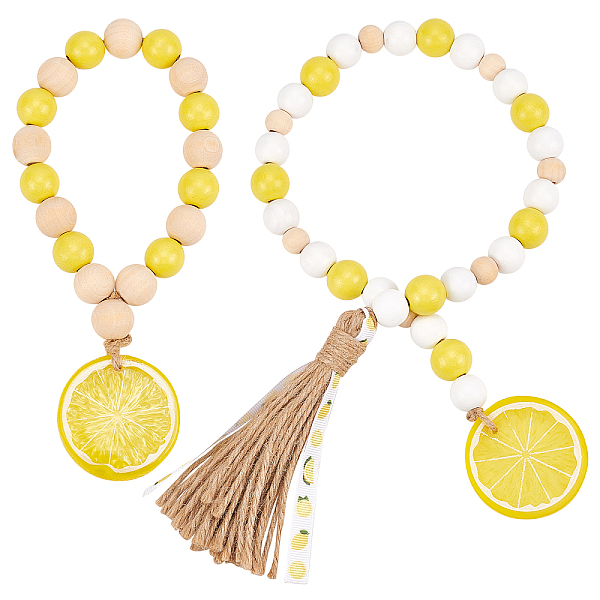 PandaHall GORGECRAFT 2Pcs 2 Styles Lemon Wooden Beaded Garland with or without Tassels Handmade Craft Wood Garland Prayer Farmhouse Beads..., Yellow
PandaHall GORGECRAFT 2Pcs 2 Styles Lemon Wooden Beaded Garland with or without Tassels Handmade Craft Wood Garland Prayer Farmhouse Beads..., Yellow