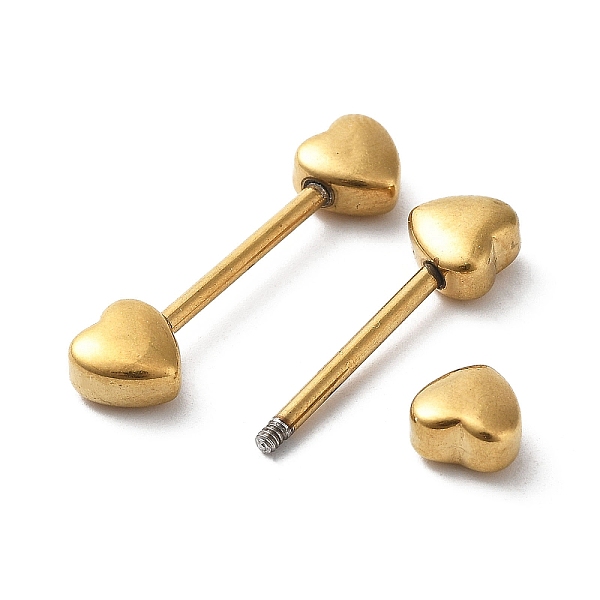 PandaHall 201 Stainless Steel Heart Nose Bone Rings with 304 Stainless Steel Pins, Nose Pin Studs Piercing Jewelry, Golden, 29x7x4mm, Pin...
PandaHall 201 Stainless Steel Heart Nose Bone Rings with 304 Stainless Steel Pins, Nose Pin Studs Piercing Jewelry, Golden, 29x7x4mm, Pin...