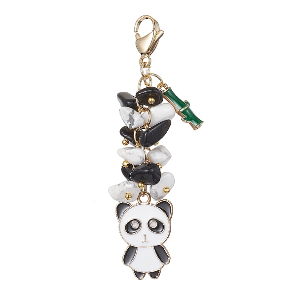 PandaHall Panda Alloy Enamel Pendant Decorations, Natural Obsidian & Synthetic White Howlite Chip Beads and 304 Stainless Steel Lobster Claw...
PandaHall Panda Alloy Enamel Pendant Decorations, Natural Obsidian & Synthetic White Howlite Chip Beads and 304 Stainless Steel Lobster Claw...