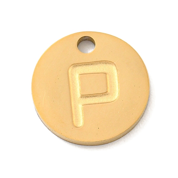 PandaHall Ion Plating(IP) 304 Stainless Steel Pendants, Laser Cut, Flat Round with Letter Charm, Golden, Letter P, 10x1mm, Hole: 1.4mm 304...
PandaHall Ion Plating(IP) 304 Stainless Steel Pendants, Laser Cut, Flat Round with Letter Charm, Golden, Letter P, 10x1mm, Hole: 1.4mm 304...