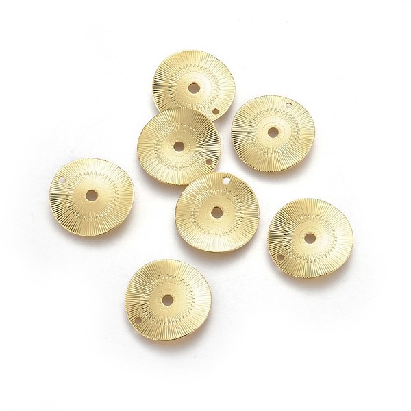 PandaHall Brass Pendants, Long-Lasting Plated, Flat Round, Real 18K Gold Plated, 18.5x18x1mm, Hole: 1.1mm Brass Flower
PandaHall Brass Pendants, Long-Lasting Plated, Flat Round, Real 18K Gold Plated, 18.5x18x1mm, Hole: 1.1mm Brass Flower