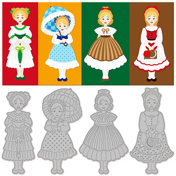 PandaHall GLOBLELAND 4 Sets 4 Styles Retro Lady Fashion Women Cutting Dies for DIY Scrapbooking Metal Princess Skirt Lady Die Cuts Embossing...
PandaHall GLOBLELAND 4 Sets 4 Styles Retro Lady Fashion Women Cutting Dies for DIY Scrapbooking Metal Princess Skirt Lady Die Cuts Embossing...