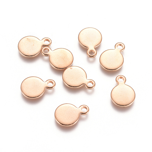 PandaHall 201 Stainless Steel Charms, Flat Round, Stamping Blank Tag, Rose Gold, 10x7x1mm, Hole: 1.4mm 201 Stainless Steel Flat Round
PandaHall 201 Stainless Steel Charms, Flat Round, Stamping Blank Tag, Rose Gold, 10x7x1mm, Hole: 1.4mm 201 Stainless Steel Flat Round