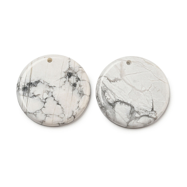 PandaHall Natural Howlite Pendants, Flat Round Charms, 29.5~30x3mm, Hole: 1.6mm Howlite Flat Round
PandaHall Natural Howlite Pendants, Flat Round Charms, 29.5~30x3mm, Hole: 1.6mm Howlite Flat Round