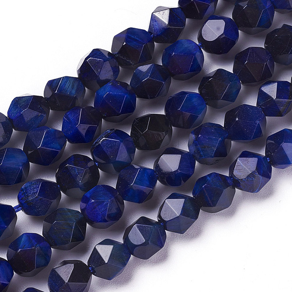 PandaHall Natural Tiger Eye Beads Strands, Dyed & Heated, Faceted Star Cut Beads, Midnight Blue, 7~8mm, Hole: 1mm, about 47~48pcs/strand...
PandaHall Natural Tiger Eye Beads Strands, Dyed & Heated, Faceted Star Cut Beads, Midnight Blue, 7~8mm, Hole: 1mm, about 47~48pcs/strand...