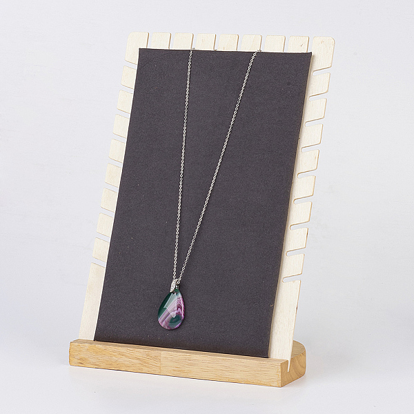 PandaHall Wood Necklace Displays, Long Chain Display Stand, with Faux Suede, Rectangle, Gray, 18x10x26cm Wood Gray
PandaHall Wood Necklace Displays, Long Chain Display Stand, with Faux Suede, Rectangle, Gray, 18x10x26cm Wood Gray
