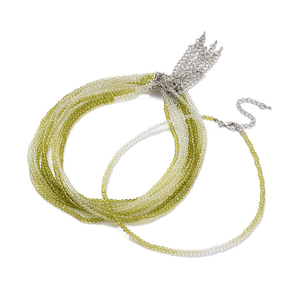 PandaHall Faceted Rondelle Glass Beaded Necklace for Women, with Alloy Clasps, Yellow Green, 15.16~15.94 inch(38.5~40.5cm), 2mm Glass...
PandaHall Faceted Rondelle Glass Beaded Necklace for Women, with Alloy Clasps, Yellow Green, 15.16~15.94 inch(38.5~40.5cm), 2mm Glass...