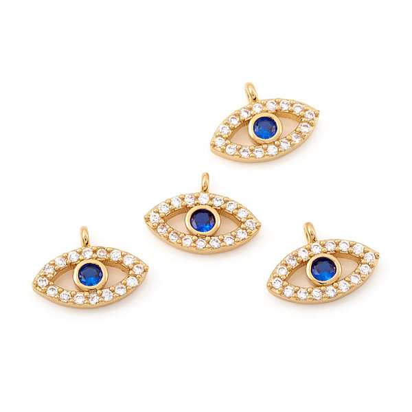 PandaHall Brass Micro Pave Cubic Zirconia Charms, Evil Eye, Blue & Clear, Real 18K Gold Plated, 8.5x11.5x2mm, Hole: 1mm Brass+Cubic Zirconia...
PandaHall Brass Micro Pave Cubic Zirconia Charms, Evil Eye, Blue & Clear, Real 18K Gold Plated, 8.5x11.5x2mm, Hole: 1mm Brass+Cubic Zirconia...