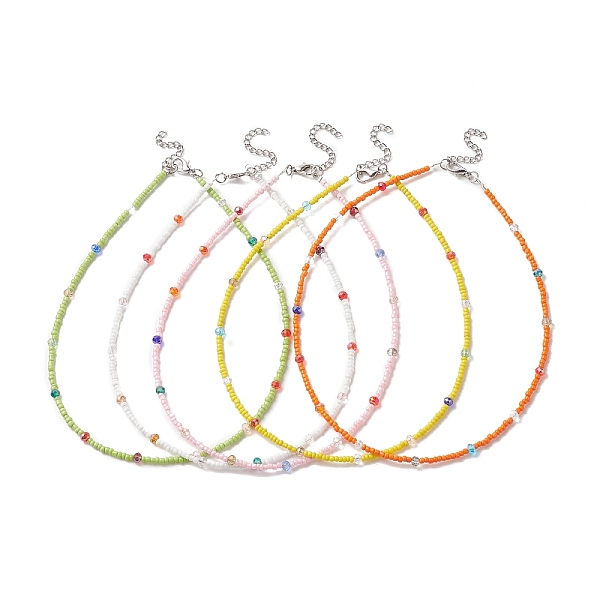 PandaHall Glass Seed Beaded Necklace for Women, Mixed Color, 14.76 inch(37.5cm) Glass Multicolor
PandaHall Glass Seed Beaded Necklace for Women, Mixed Color, 14.76 inch(37.5cm) Glass Multicolor