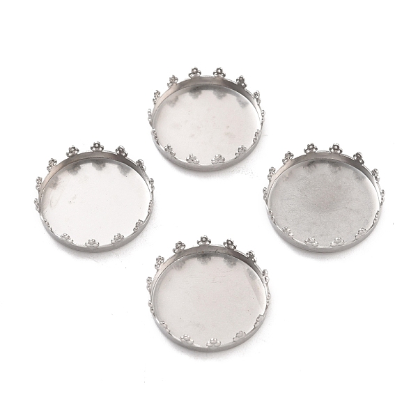 PandaHall 316 Surgical Stainless Steel Cabochon Tray Settings, Serrated Edge Bezel Cups, Flat Round, Stainless Steel Color, 20.5x5mm 316...
PandaHall 316 Surgical Stainless Steel Cabochon Tray Settings, Serrated Edge Bezel Cups, Flat Round, Stainless Steel Color, 20.5x5mm 316...