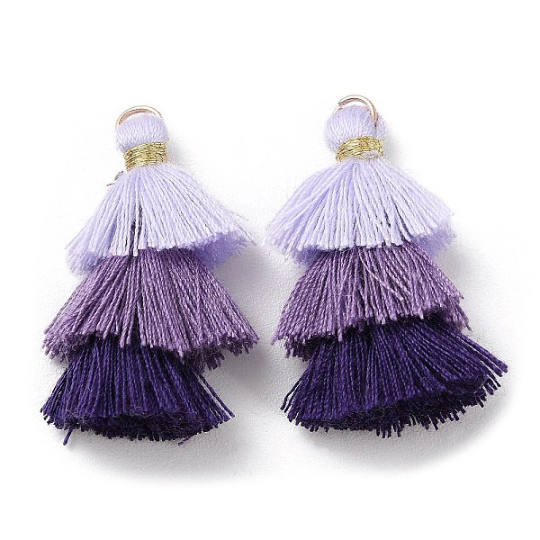 PandaHall Polycotton Tassel Pendant Decorations, with Iron Loops, Lavender, 34~45x4~5mm, Hole: 3mm Polycotton Purple
PandaHall Polycotton Tassel Pendant Decorations, with Iron Loops, Lavender, 34~45x4~5mm, Hole: 3mm Polycotton Purple