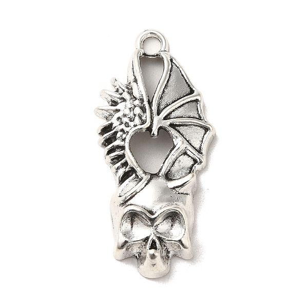 PandaHall Tibetan Style Alloy Pendants, Cadmium Free & Lead Free, Punk Winged Skull for Halloween, Antique Silver, 35.5x16.5x5mm, Hole...
PandaHall Tibetan Style Alloy Pendants, Cadmium Free & Lead Free, Punk Winged Skull for Halloween, Antique Silver, 35.5x16.5x5mm, Hole...