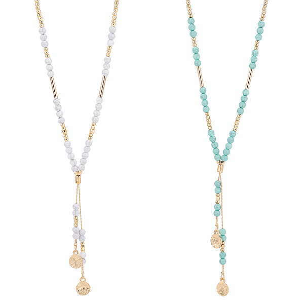 PandaHall ANATTASOUL 2Pcs 2 Colors Glass Beaded Lariat Necklaces Set with Alloy Coreana Chain, Flat Round Pendants Slider Necklaces for..., Multicolor
PandaHall ANATTASOUL 2Pcs 2 Colors Glass Beaded Lariat Necklaces Set with Alloy Coreana Chain, Flat Round Pendants Slider Necklaces for..., Multicolor