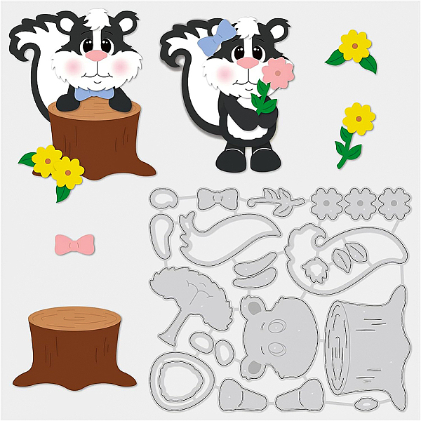 PandaHall BENECREAT Skunk Metal Cutting Dies Stencil Template 12.6x10.8cm Carbon Steel Tree Stump Embossing Tool Die Cut for Card Making...
PandaHall BENECREAT Skunk Metal Cutting Dies Stencil Template 12.6x10.8cm Carbon Steel Tree Stump Embossing Tool Die Cut for Card Making...