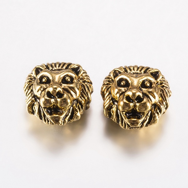 PandaHall Tibetan Style Alloy Beads, Lion Head, Antique Golden, 13x12x8mm, Hole: 2mm Alloy Lion
PandaHall Tibetan Style Alloy Beads, Lion Head, Antique Golden, 13x12x8mm, Hole: 2mm Alloy Lion