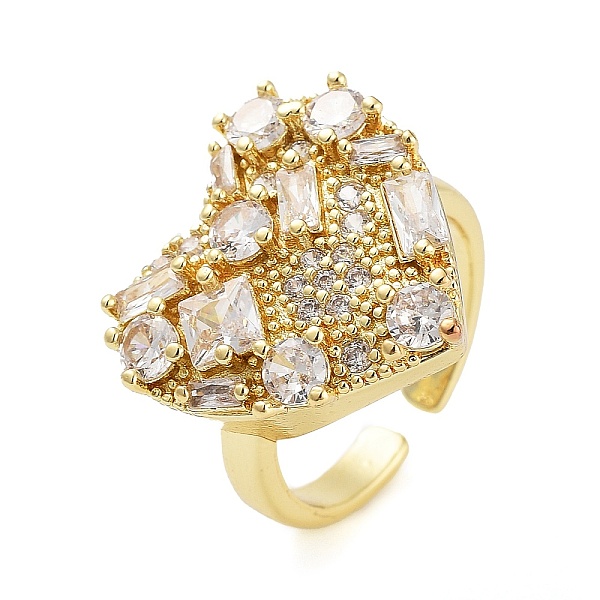 PandaHall Rack Plating Brass Micro Pave Cubic Zirconia Heart Open Cuff Rings for Women, Long-Lasting Plated, Cadmium Free & Lead Free, Real...
PandaHall Rack Plating Brass Micro Pave Cubic Zirconia Heart Open Cuff Rings for Women, Long-Lasting Plated, Cadmium Free & Lead Free, Real...