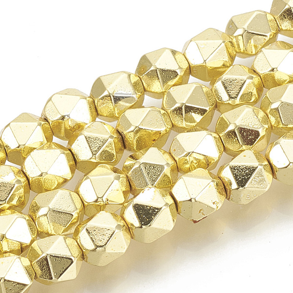PandaHall Electroplate Non-magnetic Synthetic Hematite Beads Strands, Star Cut Round Beads, Faceted, Golden Plated, 5x5.5mm, Hole: 1mm...
PandaHall Electroplate Non-magnetic Synthetic Hematite Beads Strands, Star Cut Round Beads, Faceted, Golden Plated, 5x5.5mm, Hole: 1mm...
