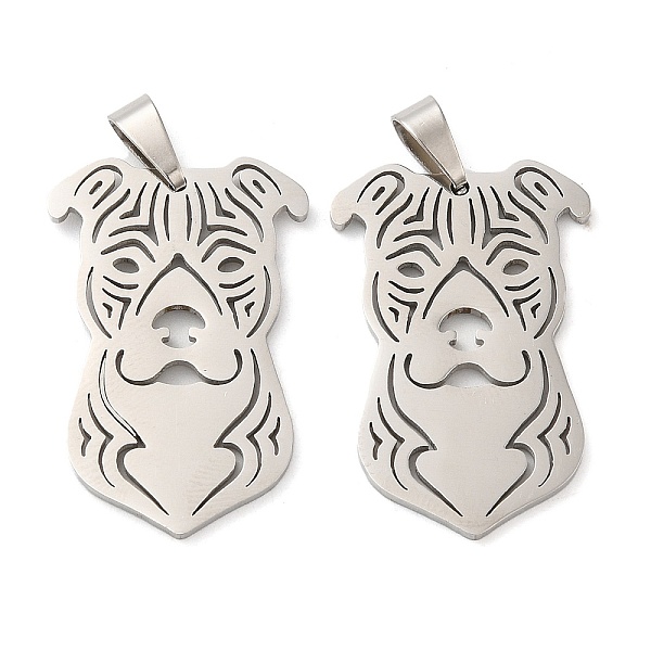 PandaHall 201 Stainless Steel Pendants, Laser Cut, Pit Bull Terrier Dog Charm, Stainless Steel Color, 30x20x1mm, Hole: 7x3.5mm 201 Stainless...
PandaHall 201 Stainless Steel Pendants, Laser Cut, Pit Bull Terrier Dog Charm, Stainless Steel Color, 30x20x1mm, Hole: 7x3.5mm 201 Stainless...