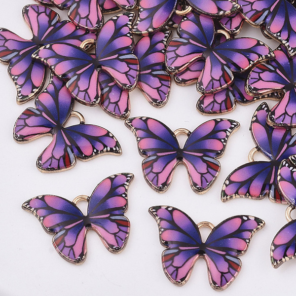 PandaHall Printed Alloy Pendants, with Enamel, Butterfly, Light Gold, Fuchsia, 15.5x22x2mm, Hole: 1.8mm Alloy+Enamel Butterfly Pink
PandaHall Printed Alloy Pendants, with Enamel, Butterfly, Light Gold, Fuchsia, 15.5x22x2mm, Hole: 1.8mm Alloy+Enamel Butterfly Pink