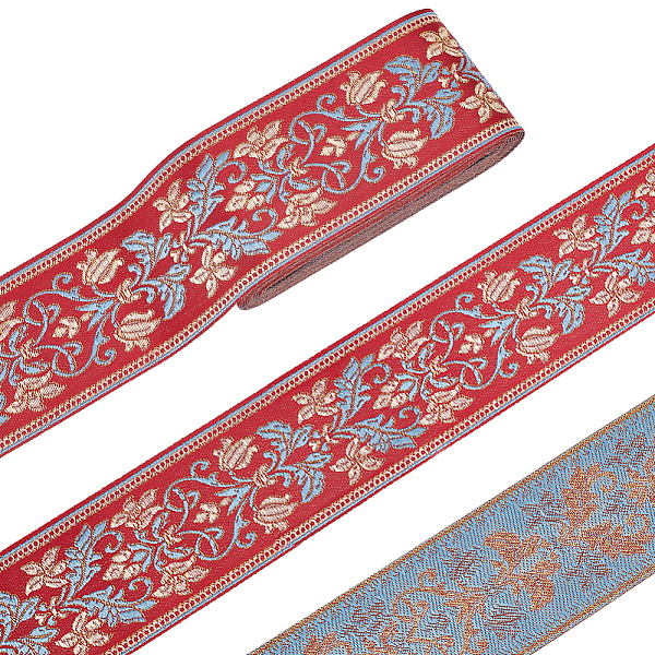 PandaHall Ethnic style Embroidery Polyester Ribbons, Jacquard Ribbon, Garment Accessories, Single Face Floral Pattern, Red, 2-3/8 inch(60mm)...
PandaHall Ethnic style Embroidery Polyester Ribbons, Jacquard Ribbon, Garment Accessories, Single Face Floral Pattern, Red, 2-3/8 inch(60mm)...