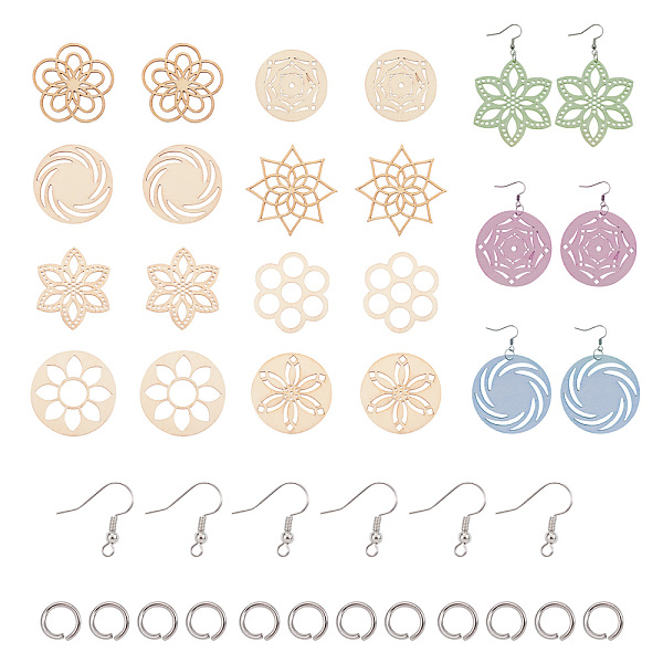 PandaHall DIY Dangle Earring Making, with Wood Cabochons & Filigree Joiners Findings, 304 Stainless Steel Jump Rings and Brass Earring Hooks..., Orange
PandaHall DIY Dangle Earring Making, with Wood Cabochons & Filigree Joiners Findings, 304 Stainless Steel Jump Rings and Brass Earring Hooks..., Orange