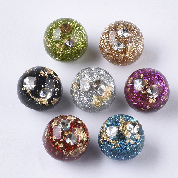 PandaHall Transparent Resin Beads, with Rhinestone & Glitter Powder & Gold Foil, Half Drilled, Round, Mixed Color, 16mm, Half Hole: 1mm..., Multicolor
PandaHall Transparent Resin Beads, with Rhinestone & Glitter Powder & Gold Foil, Half Drilled, Round, Mixed Color, 16mm, Half Hole: 1mm..., Multicolor
