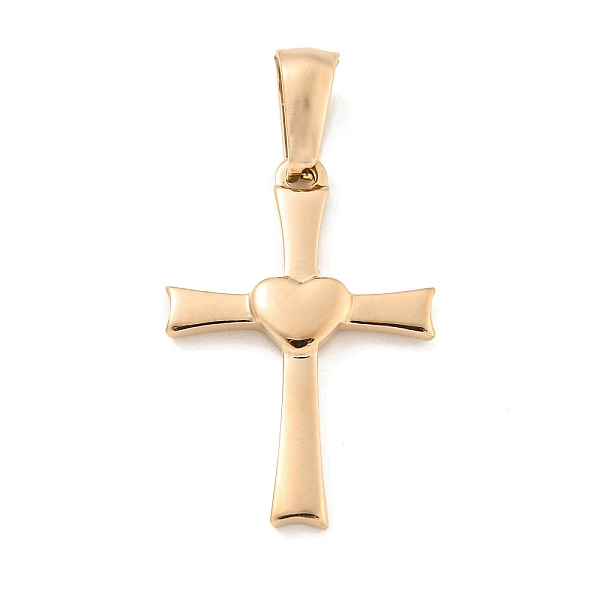 PandaHall 304 Stainless Steel Pendants, Cross with Heart Charm, Rose Gold, 23.5x16x2.5mm, Hole: 7x3.5mm 304 Stainless Steel Cross
PandaHall 304 Stainless Steel Pendants, Cross with Heart Charm, Rose Gold, 23.5x16x2.5mm, Hole: 7x3.5mm 304 Stainless Steel Cross
