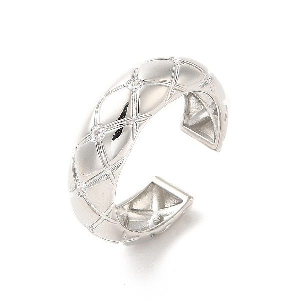 PandaHall Brass Micro Pave Cubic Zirconia Open Cuff Rings, Rhombus, Platinum, Inner Diameter: 18mm Brass+Cubic Zirconia Rhombus Clear
PandaHall Brass Micro Pave Cubic Zirconia Open Cuff Rings, Rhombus, Platinum, Inner Diameter: 18mm Brass+Cubic Zirconia Rhombus Clear