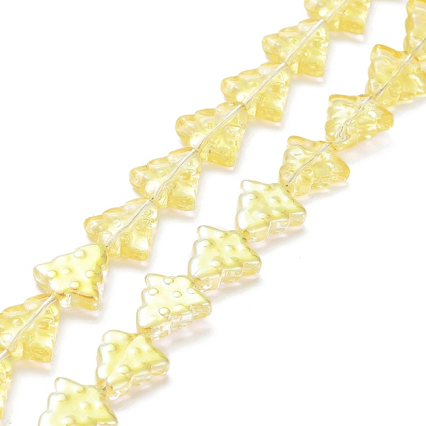 PandaHall Transparent Electroplate Glass Bead Strands, Half Rainbow Plated, Christmas Trees, Yellow, 15.5~16x14.5~15x4.5~5mm, Hole: 1mm...
PandaHall Transparent Electroplate Glass Bead Strands, Half Rainbow Plated, Christmas Trees, Yellow, 15.5~16x14.5~15x4.5~5mm, Hole: 1mm...