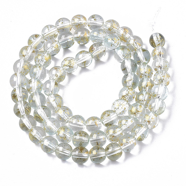 PandaHall Transparent Spray Painted Glass Bead Strands, with Golden Foil, Round, Clear, 6~7mm, Hole: 1.2~1.5mm, about 65~67pcs/Strand, 14.76...
PandaHall Transparent Spray Painted Glass Bead Strands, with Golden Foil, Round, Clear, 6~7mm, Hole: 1.2~1.5mm, about 65~67pcs/Strand, 14.76...
