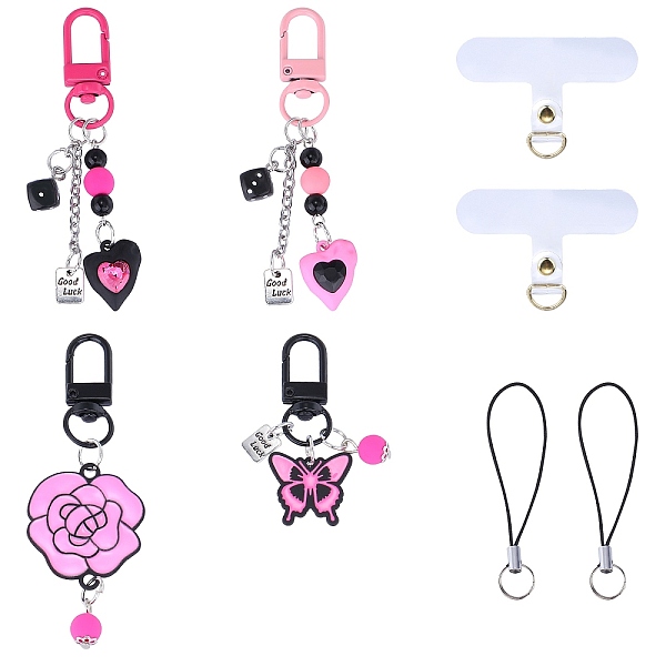 PandaHall 4Pcs Alloy Enamel Mobile Strap, with Acrylic Beads, with 2Pcs TPU Mobile Phone Lanyard Patch and 2Pcs Nylon Cord Mobile Making..., Multicolor
PandaHall 4Pcs Alloy Enamel Mobile Strap, with Acrylic Beads, with 2Pcs TPU Mobile Phone Lanyard Patch and 2Pcs Nylon Cord Mobile Making..., Multicolor