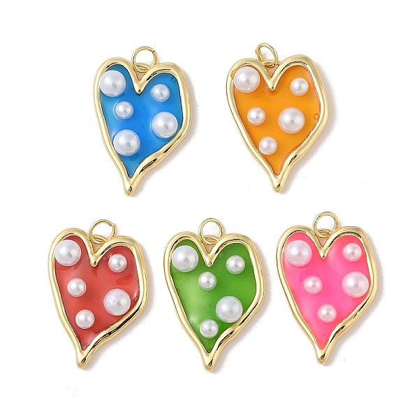 PandaHall Rack Plating Brass & Epoxy Resin Pendants, Heart Charms with Jump Rings & Plastic Pearl, Real 18K Gold Plated, Cadmium Free & Lead..., Multicolor
PandaHall Rack Plating Brass & Epoxy Resin Pendants, Heart Charms with Jump Rings & Plastic Pearl, Real 18K Gold Plated, Cadmium Free & Lead..., Multicolor